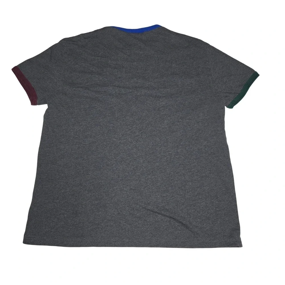 Polo Ralph Lauren Mens Classic Fit Ringer T-Shirt Gray Blue‎ Green Size M B30